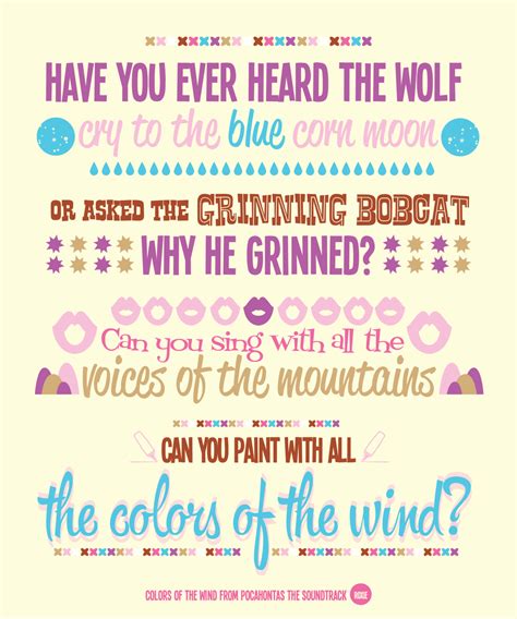 Paint with all the colors of the wind with lyrics - Watch the beautiful and inspiring song "Paint With All The Colors of the Wind" from the Disney classic Pocahontas. Enjoy the stunning animation and the …